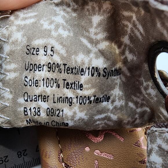 Blowfish Malibu Sandal Booties Flats Size 9.5 Brown Gladiator Fabric Open Toe - Picture 10 of 11